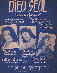Partition de la chanson : Dieu seul  Love me forever      