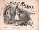 Partition de la chanson : Veuve du Malabar (La) Opéra-Bouffe d'Hervé     Veuve du Malabar (La)  .  - Dufils Léon - 