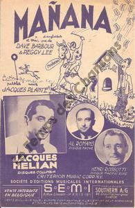 Partition de la chanson : Manana Chansonnette