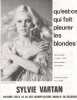 Partition de la chanson : Qu'est ce qui fait pleurer les blondes ?  Ride the lightning      . Vartan Sylvie - Leroy Peter,Kongos John - Delanoé Pierre