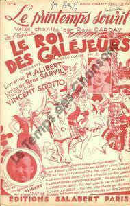 Partition de la chanson : Printemps sourit  (Le)      Roi des galéjeurs (Le)  
