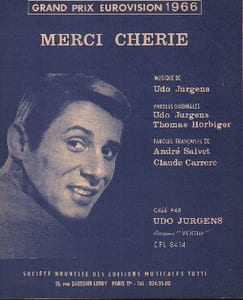 Partition de la chanson : Merci chérie Grand prix Eurovision