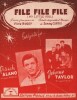 Partition de la chanson : File File File  My little girl      . Alamo Franck,Taylor Johnny - Curtis Sonny - Buggy Vline,Curtis Sonny
