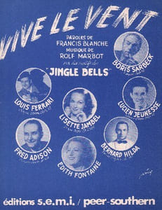 Partition de la chanson : Vive le vent Jingle bells