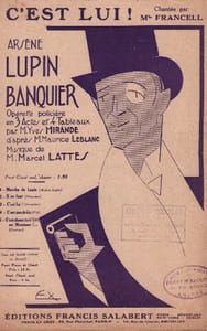 Partition de la chanson : C'est lui ! Tampon bas de couverture Arsène Lupin Théâtre des Bouffes Parisiens
