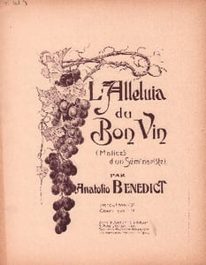 Partition de la chanson : Alléluia du bon vin (L') Malices d'un Séminariste Annotation stylo haut de couverture