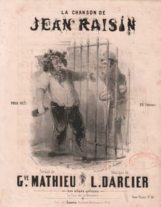 Partition de la chanson : Chanson de Jean raisin (La) Partition déreliée