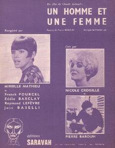Partition de la chanson : Homme et une femme (Un)      Homme et une femme (Un)  
