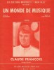 Partition de la chanson : Monde de musique (Un)        . Claude-François - Claude-François - Bernet Ralph