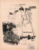Partition de la chanson : Au Théâtre       Chansonnette Eldorado,Scala. Bonnaire Eléonore,Hervé - Bert Alfred - Meusy Victor