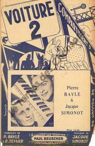 Partition de la chanson : Voiture deux, compartiment trois