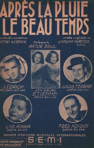 Partition de la chanson : Après la pluie le beau temps Toolie oolie doolie