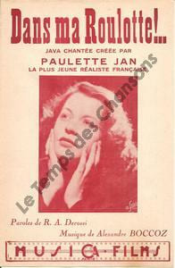 Partition de la chanson : Dans ma roulotte !        . Jan Paulette - Boccoz A. - Derossi