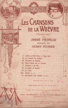 Partition de la chanson : Lettre de petit Pierre à papa Noël Les chansons de la Woëvre n° 1 : Verdun 1915 Décembre 1915 . - Février Henry - ...