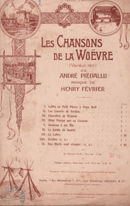 Partition de la chanson : Lettre de petit Pierre à papa Noël Les chansons de la Woëvre n° 1 : Verdun 1915 Décembre 1915