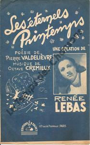 Partition de la chanson : Éternels printemps  (Les)       Poésie 