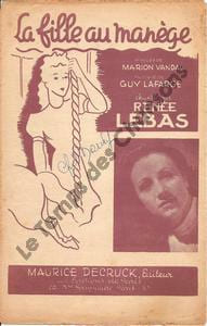 Partition de la chanson : Fille au manège (La)