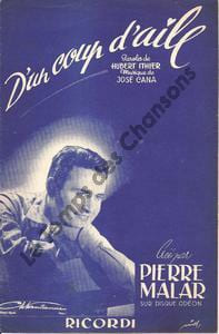 Partition de la chanson : D'un coup d'aile