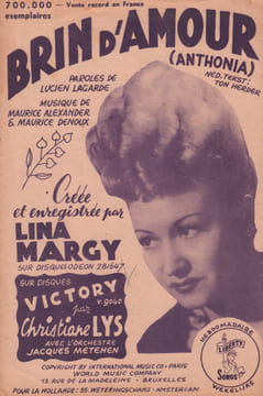 Partition de la chanson : Brin d'amour . Margy Lina - Alexander Maurice,Denoux Maurice - Lagarde Lucien