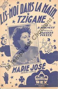 Partition de la chanson : Lis-moi dans la main tzigane