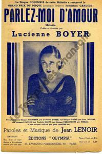 Partition de la chanson : Parlez-moi d'amour . Boyer Lucienne - Lenoir Jean - Lenoir J.