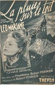 Partition de la chanson : Pluie sur le toit (La) . Marjane Léo - Perrier Robert - Perrier Madeleine-Robert