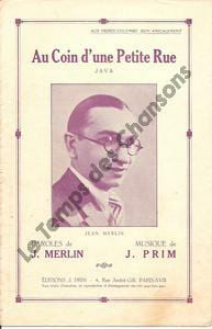 Partition de la chanson : Au coin d'une petite rue