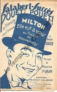Partition de la chanson : Pouèt ! Pouèt ! elle est à vous Théâtre des Nouveautés