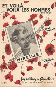 Partition de la chanson : Et voilà, voilà les hommes        . Mireille - Mireille - Nohain Jean