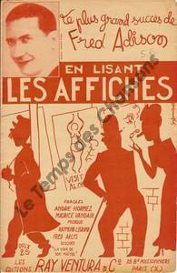 Partition de la chanson : En lisant les affiches