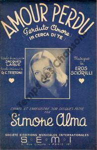 Partition de la chanson : Amour Perdu        . Alma Simone - Sciorilli Eros - Larue Jacques