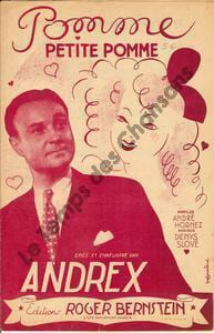 Partition de la chanson : Pomme Petite pomme . Andrex - Slove Denys - Hornez André
