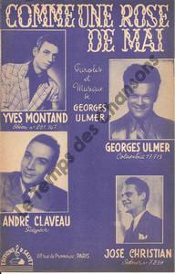 Partition de la chanson : Comme une rose de mai     Adhésif intérieur sur la partie de la tranche fragilisée   