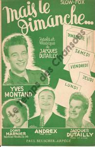 Partition de la chanson : Mais le dimanche        