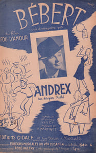 Partition de la chanson : Bébert Fou d'amour Chansonnette