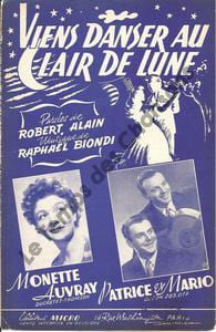 Partition de la chanson : Viens danser au clair de lune