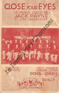 Partition de la chanson : Close your eyes Dors ! chérie ... Poésie