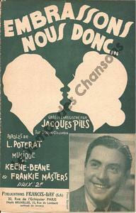 Partition de la chanson : Embrassons nous donc