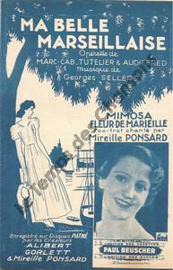 Partition de la chanson : Mimosa, fleur de Marseillaise      Au soleil de Marseille  