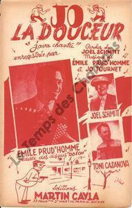 Partition de la chanson : Jo la douceur