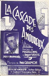 Partition de la chanson : Cascade des amoureux  (La)        