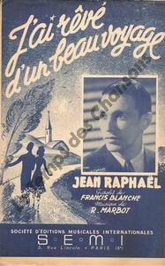 Partition de la chanson : J'ai rêvé d'un beau voyage        