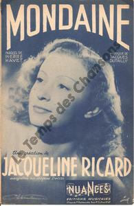 Partition de la chanson : Mondaine        