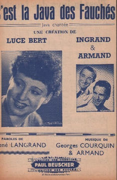 Partition de la chanson : C'est la java des fauchés . Bert Luce,Ingrand et Armand - Armand,Courquin Georges - Langrand R.