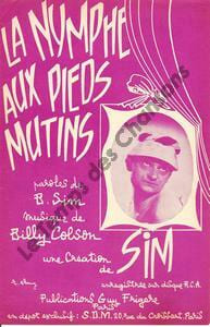 Partition de la chanson : Nymphe aux pieds mutins (La)