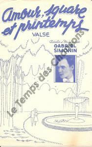Partition de la chanson : Amour, square et printemps