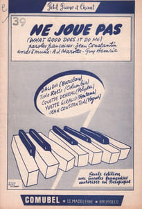 Partition de la chanson : Ne joue pas