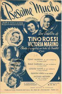 Partition de la chanson : Besame Mucho Kiss me