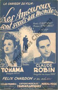 Partition de la chanson : Amoureux sont seuls au monde (Les) Amoureux sont seuls au monde (Les)
