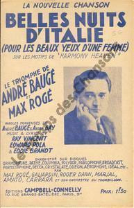 Partition de la chanson : Belles nuits d'Italie        